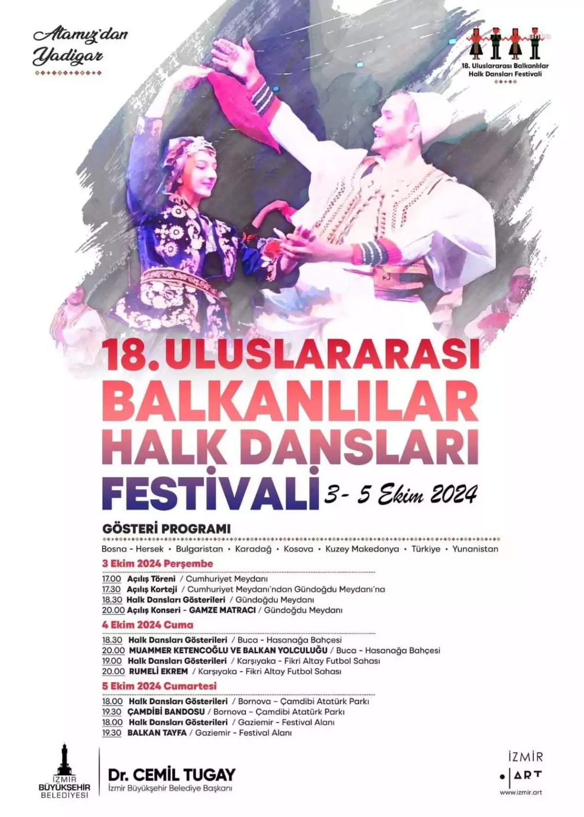 İzmir’de 18. Uluslararası Balkanlılar Halk Dansları Festivali Başlıyor